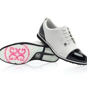 G/FORE WOMENS CAP TOE GALLIVANTER GOLF SHOES white/black SZ 8